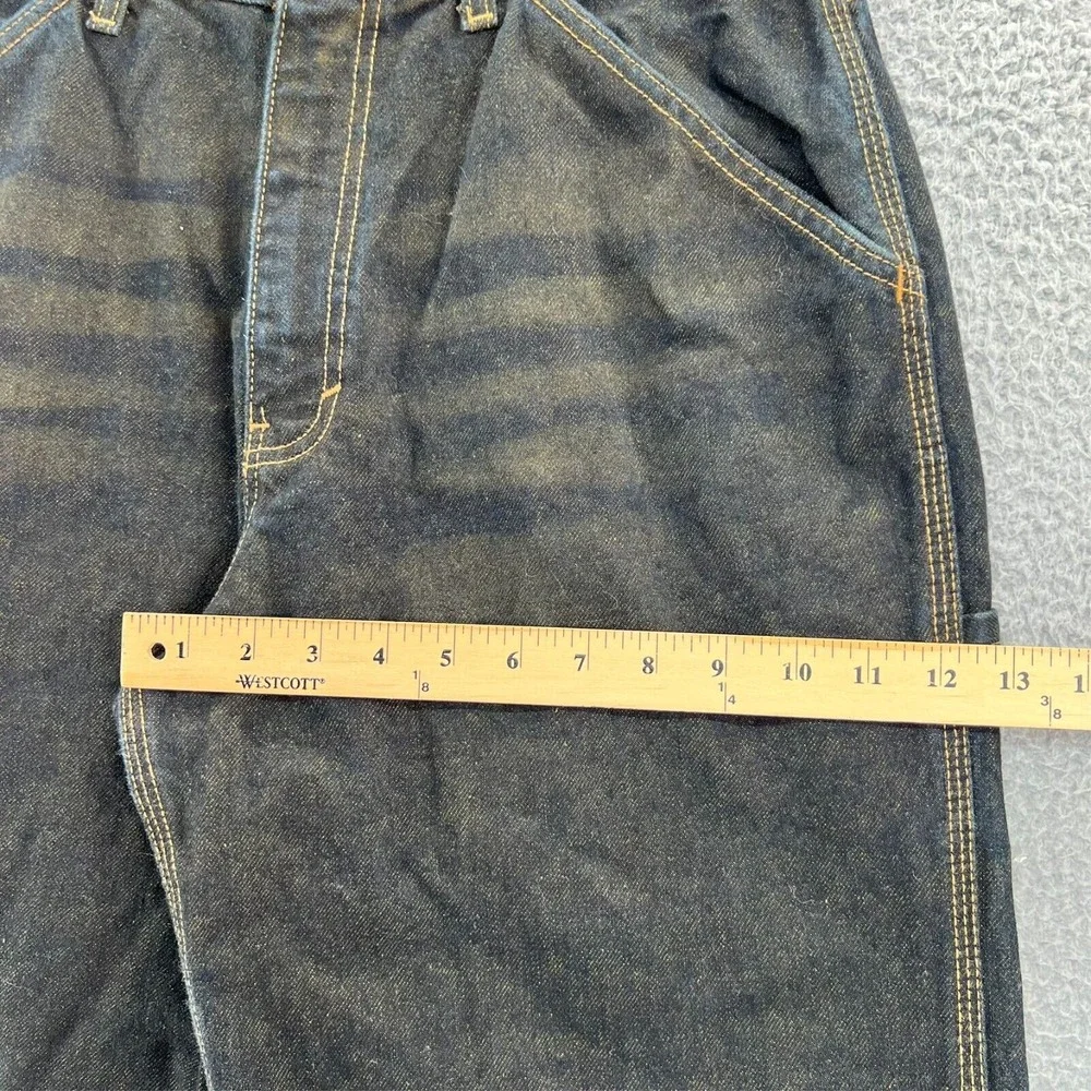 Vintage GAP CARPENTER Jean Men 34x30 Baggy Straight Leg Dark Blue Denim USA READ